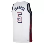 Men's Minnesota Timberwolves Anthony Edwards #5 White Swingman Jersey 2024 - thejerseys