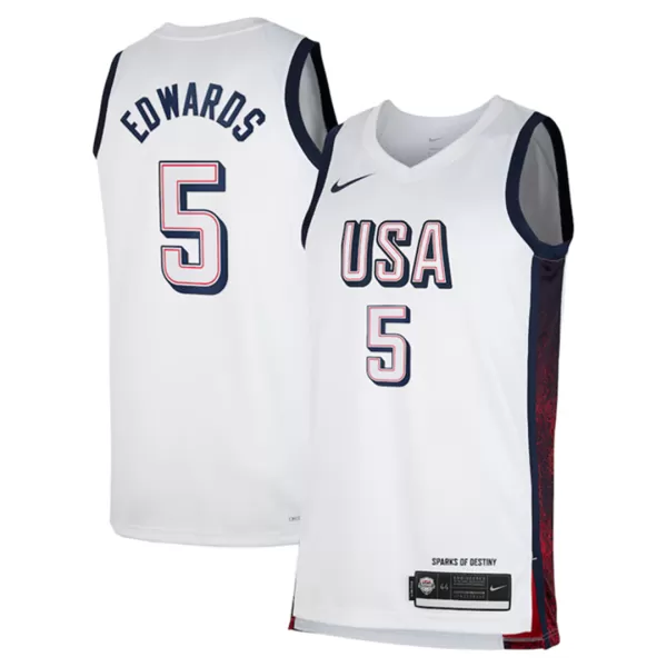 Men's Minnesota Timberwolves Anthony Edwards #5 White Swingman Jersey 2024 - thejerseys