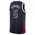 Men's Minnesota Timberwolves Anthony Edwards #5 Navy Swingman Jersey 2024 - thejerseys