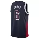 Men's Los Angeles Lakers LeBron James #6 Navy Swingman Jersey 2024 - thejerseys