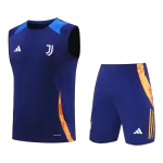 Men's Juventus Pre-Match Jersey (Vest+Shorts) Kit 2024/25 - thejerseys