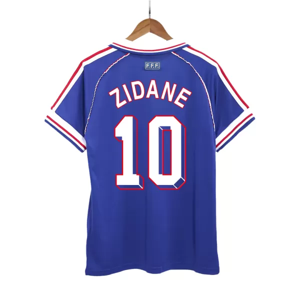 France ZIDANE #10 Home Retro Soccer Jersey 1998 - thejerseys