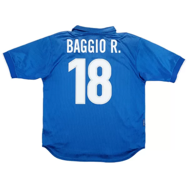 Italy BAGGIO R. #18 Home Retro Soccer Jersey 1998 - thejerseys