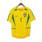 Brazil CAFU #2 Home Retro Soccer Jersey 2002/03 - thejerseys