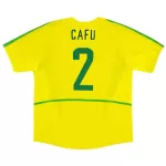 Brazil CAFU #2 Home Retro Soccer Jersey 2002/03 - thejerseys