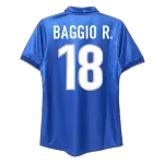 Italy BAGGIO R. #18 Home Retro Soccer Jersey 1998 - thejerseys