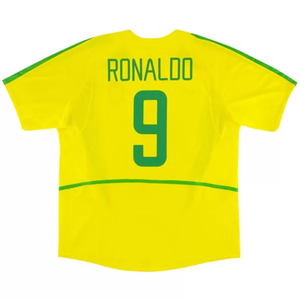 Brazil RONALDO #9 Home Retro Soccer Jersey 2002/03 - thejerseys