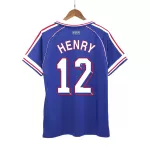 France HENRY #12 Home Retro Soccer Jersey 1998 - thejerseys