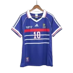 France ZIDANE #10 Home Retro Soccer Jersey 1998 - thejerseys