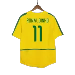 Brazil RONALDINHO #11 Home Retro Soccer Jersey 2002/03 - thejerseys