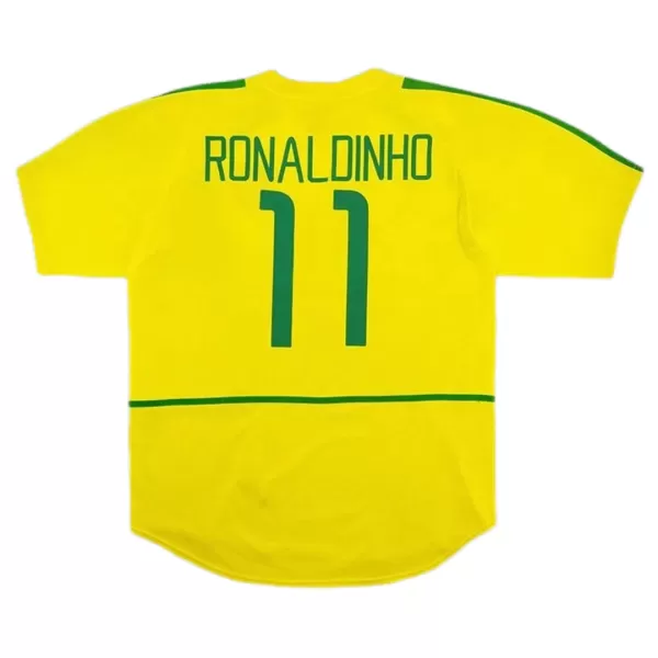 RONALDINHO #11 Classic Brazil Home Jersey 2002 - thejerseys