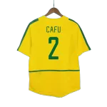 Brazil CAFU #2 Home Retro Soccer Jersey 2002/03 - thejerseys