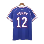 France HENRY #12 Home Retro Soccer Jersey 1998 - thejerseys