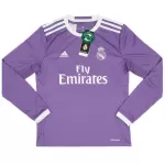 Real Madrid Away Retro Long Sleeve Soccer Jersey 2016/17 - thejerseys