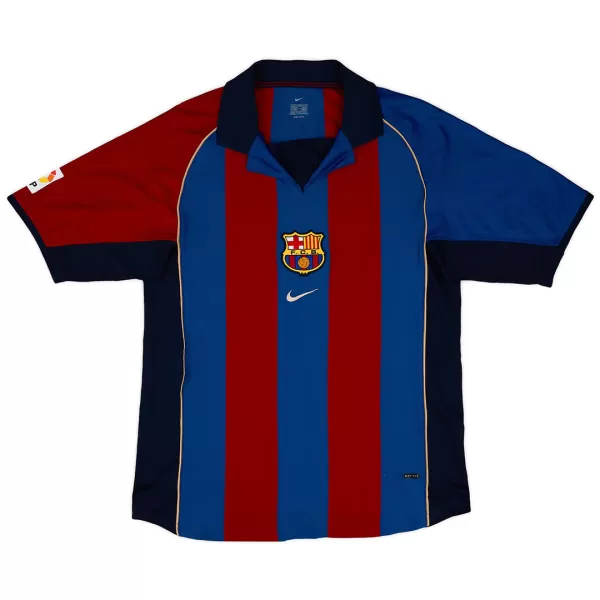 Barcelona Home Retro Soccer Jersey 2001/02 - thejerseys