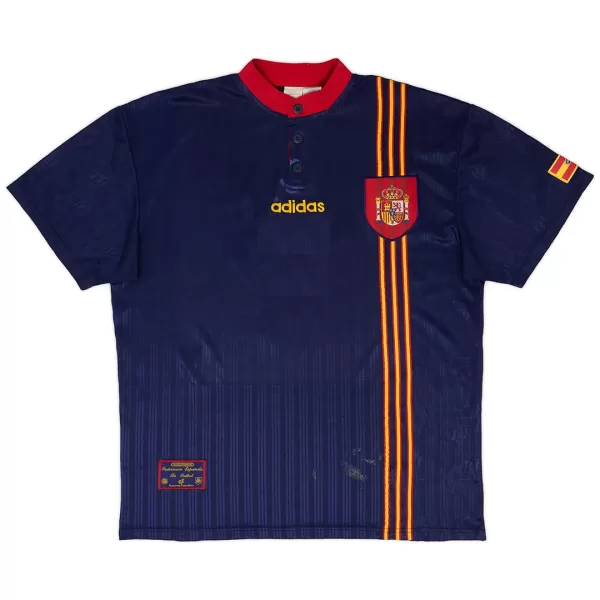 Spain Away Retro Soccer Jersey 1996 - thejerseys