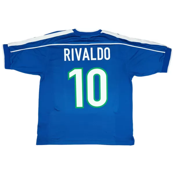 RIVALDO #10 Classic Brazil Away Jersey 1998 - thejerseys