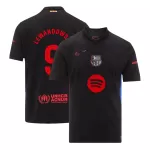 Men's Barcelona LEWANDOWSKI #9 Away Soccer Jersey 2024/25 - Spotify Logo Without Text - thejerseys