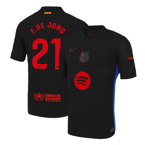 Barcelona F.DE JONG #21 Away Match Jersey 2024/25 - Spotify Logo Without Text - thejerseys