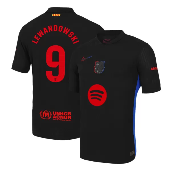 Barcelona LEWANDOWSKI #9 Away Match Jersey 2024/25 - Spotify Logo Without Text - thejerseys