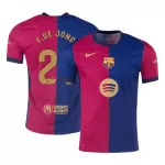 Barcelona F.DE JONG #21 Home Match Jersey 2024/25 - Spotify Logo Without Text - thejerseys