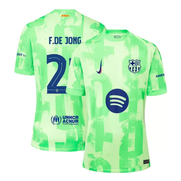 [Super Quality] Men's Barcelona F.DE JONG #21 Third Away Soccer Jersey 2024/25 - UCL <Spotify Logo Without Text> - thejerseys