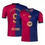 Men's Barcelona LEWANDOWSKI #9 Home Soccer Jersey 2024/25 - Spotify Logo Without Text - thejerseys