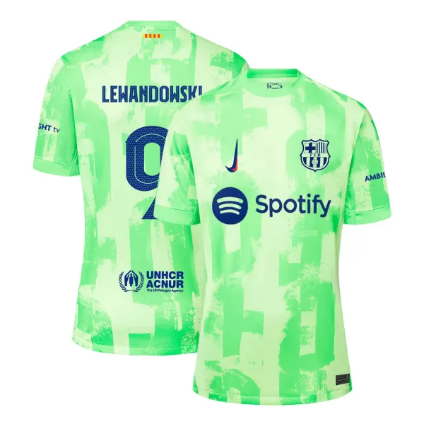 [Super Quality] Men's Barcelona LEWANDOWSKI #9 Third Away Soccer Jersey 2024/25 UCL - thejerseys