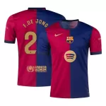 Men's Barcelona F.DE JONG #21 Home Soccer Jersey 2024/25 - Spotify Logo Without Text - thejerseys