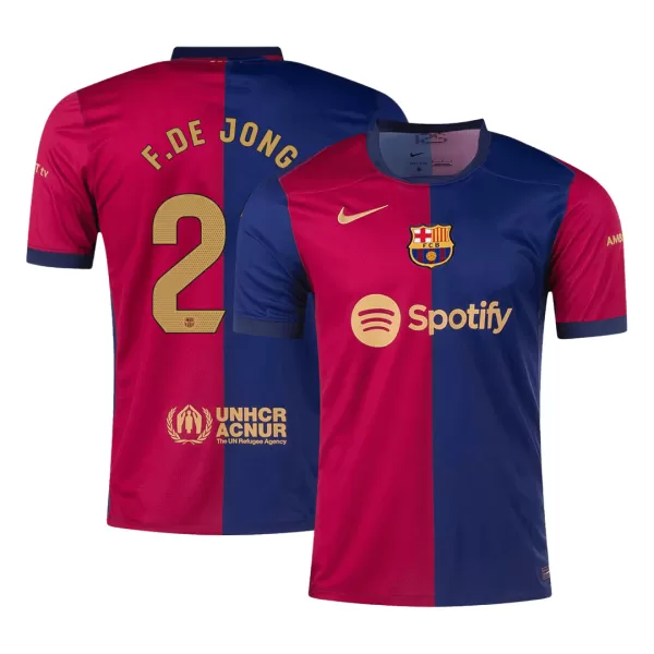 Men's Barcelona F.DE JONG #21 Home Soccer Jersey 2024/25 - thejerseys