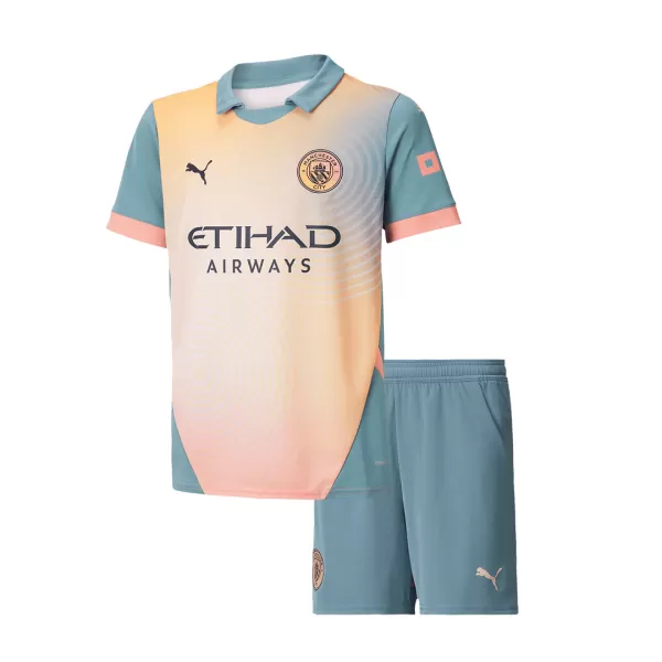 Kid's Manchester City Fourth Away Jersey Kit(Jersey+Shorts) 2024/25 - thejerseys