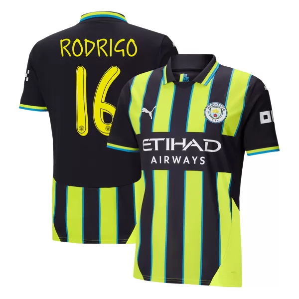 Men's Manchester City RODRIGO #16 Away Soccer Jersey 2024/25 - UCL - thejerseys