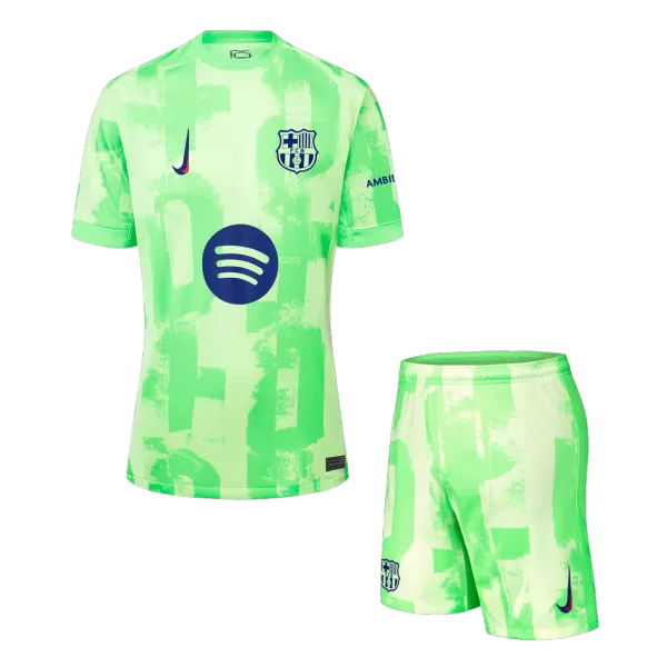 [Super Quality] Men's Barcelona Third Away Jersey (Jersey+Shorts) Kit 2024/25 <Spotify Logo Without Text> - UCL - thejerseys