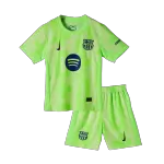 Kid's Barcelona Third Away Jersey Full Kit 2024/25 UCL - Spotify Logo Without Text - thejerseys