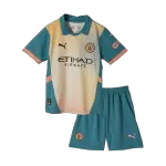 Kid's Manchester City Fourth Away Jersey Kit(Jersey+Shorts) 2024/25 - thejerseys