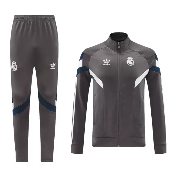 Real Madrid Gray Jacket Training Kit 2024/25 For Adults - thejerseys