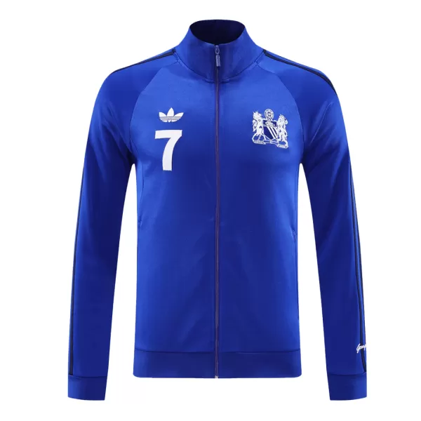 Manchester United X George Best Blue Track Jacket 2024/25 For Adults - thejerseys