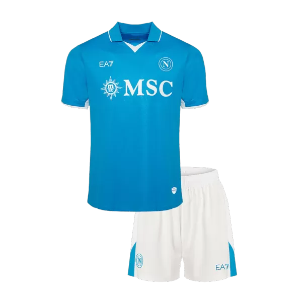 Kid's Napoli Home Jersey Kit(Jersey+Shorts) 2024/25 - thejerseys