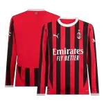 Men's AC Milan Home Long Sleeve Soccer Jersey 2024/25 - thejerseys