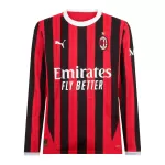 Men's AC Milan Home Long Sleeve Soccer Jersey 2024/25 - thejerseys