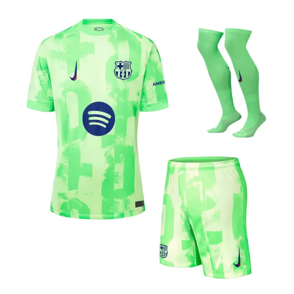 [Super Quailty] Men's Barcelona Third Away Jersey Full Kit 2024/25 <Spotify Logo Without Text> - UCL - thejerseys