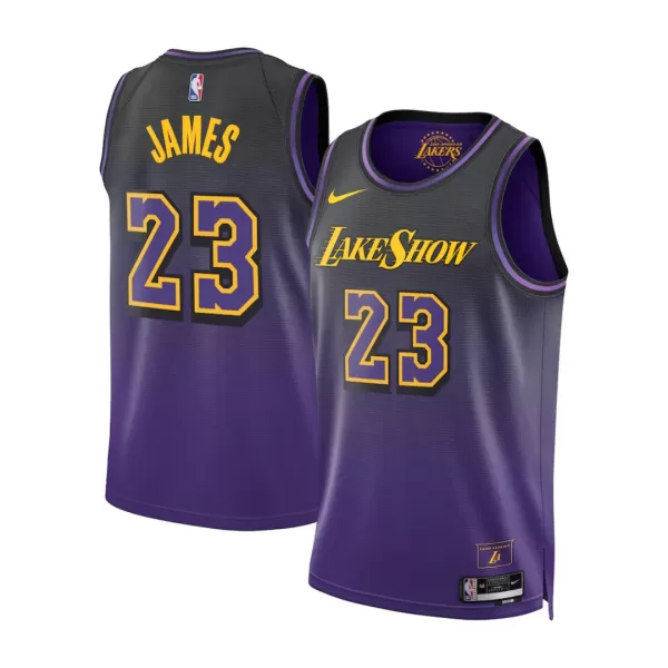 Discount Los Angeles Lakers Lebron James #23 Purple Swingman Jersey - City Edition - thejerseys