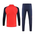 Manchester United 1/4 Zip Red Tracksuit Kit(Top+Pants) 2024/25 for Adults - thejerseys