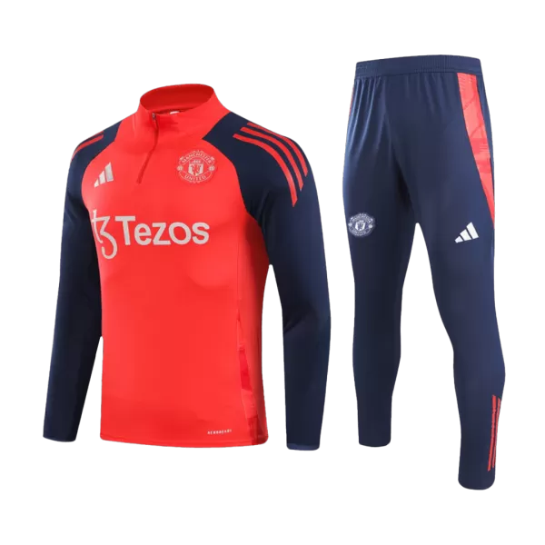 Kid's Manchester United Red Zipper Tracksuit 2024/25 - thejerseys