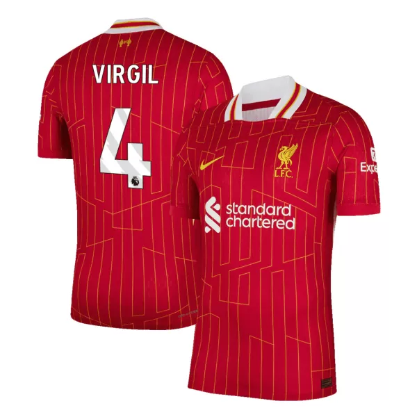 Liverpool VIRGIL #4 Home Match Jersey 2024/25 - thejerseys