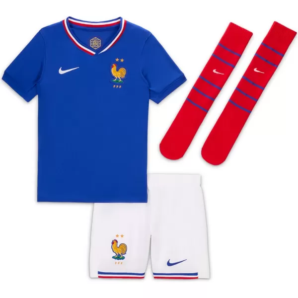 Kid's France Home Jerseys Full Kit Euro 2024 - thejerseys