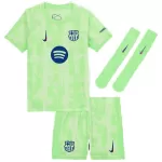 Kid's Barcelona Third Away Jersey Full Kit 2024/25 UCL - Spotify Logo Without Text - thejerseys