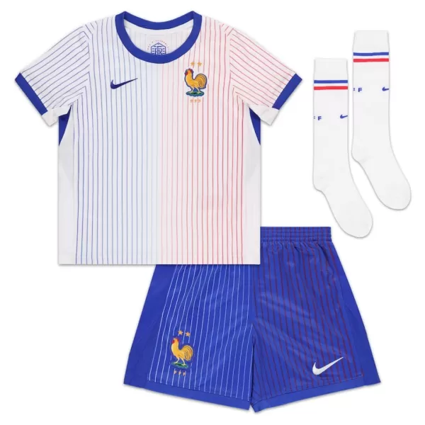 Kid's France Away Jerseys Full Kit Euro 2024 - thejerseys