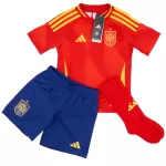 Kid's Spain Home Jerseys Full Kit Euro 2024 - thejerseys