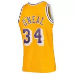 Men's Los Angeles Lakers O'NEAL #34 Yellow Hardwood Classics Swingman Jersey 1996/97 - thejerseys